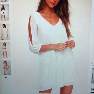 Lulus Shifting Dears Ivory Long Sleeve Dress